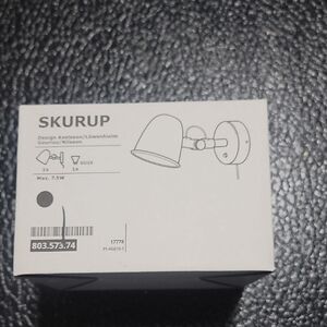 IKEA SKURUP Black Wall Lamp with Bulb - 803.573.74